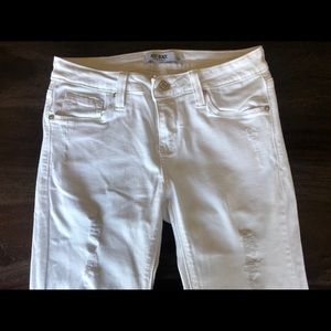 Just Black white slightly ripped jeans